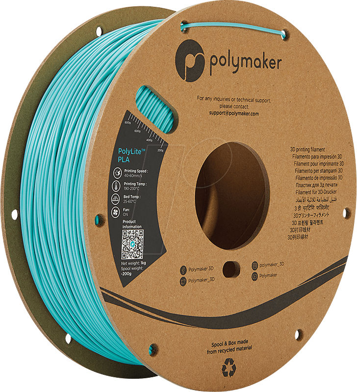 Polymaker – PLA Türkis – 1,75 mm – 1 kg