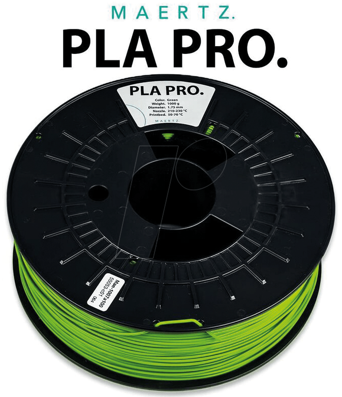 MAERTZ – PLA Pro Grün – 1,75 mm – 1 kg