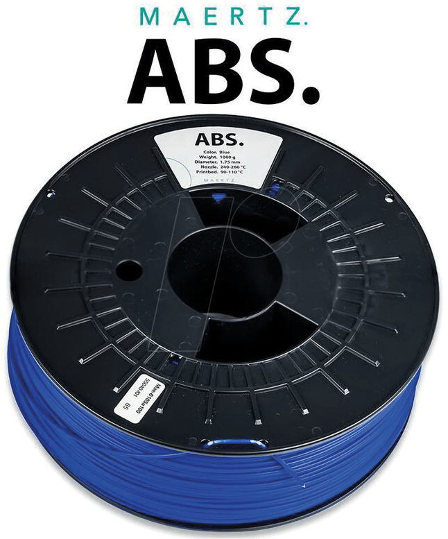 MAERTZ – ABS Filament Blau – 1,75 mm – 1 kg