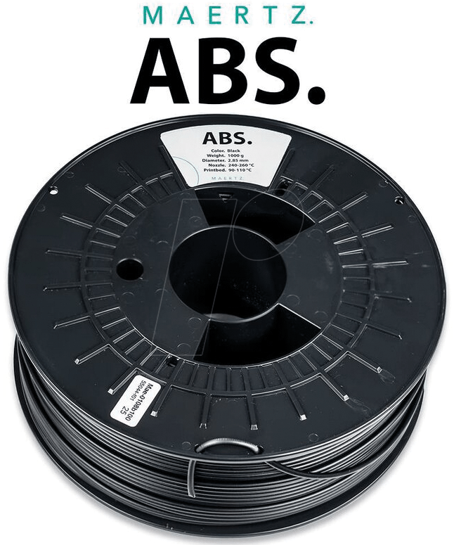 MAERTZ – ABS Schwarz Filament – 2,85 mm – 1 kg