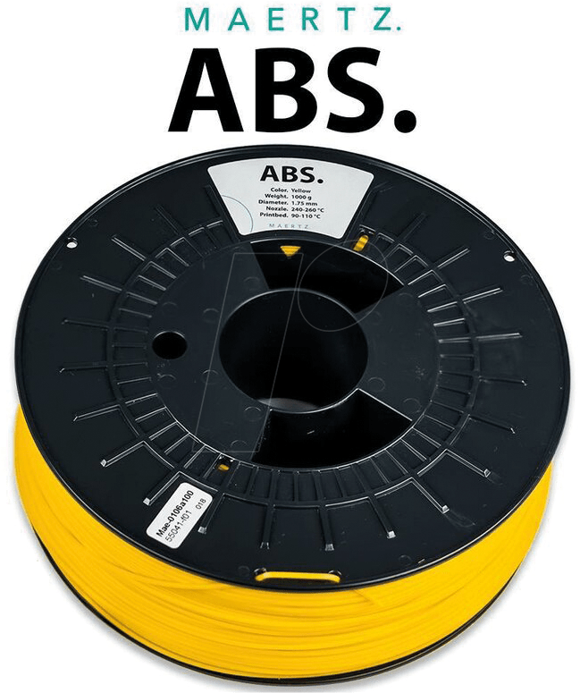 MAERTZ – ABS Filament Gelb – 1,75 mm – 1 kg