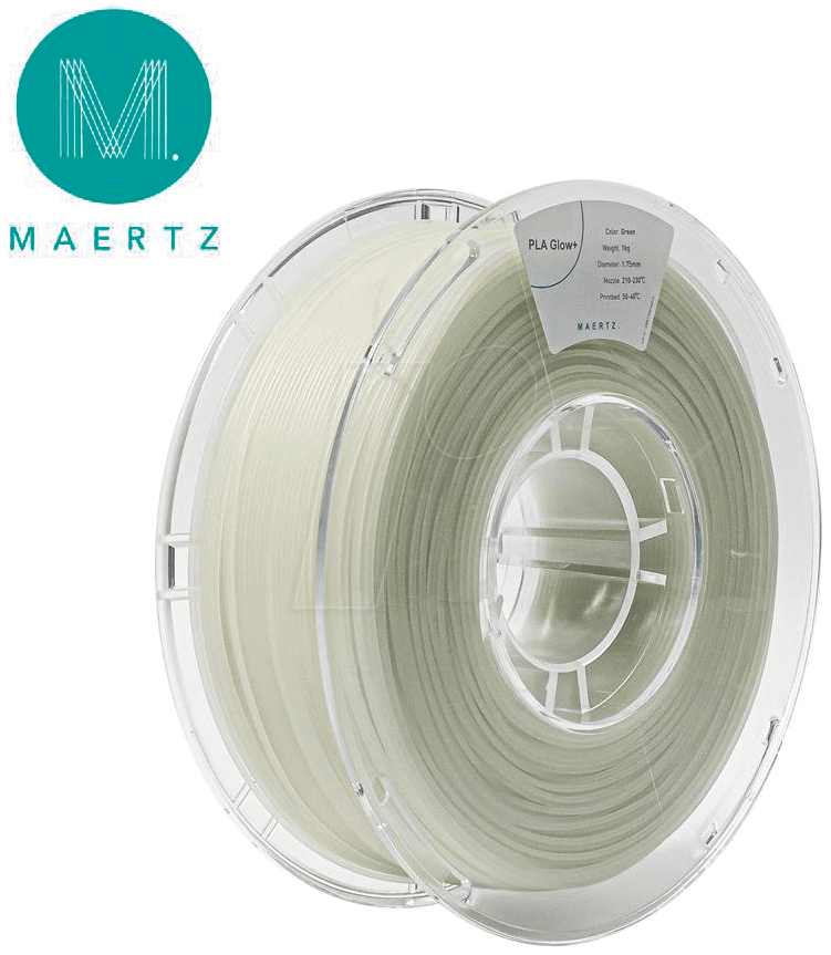MAERTZ – PLA Glow+ Grün – 1,75 mm – 1 kg