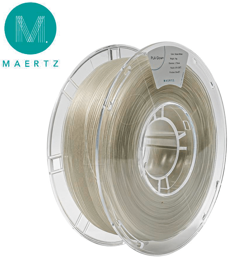MAERTZ – PLA Glow+ Grün Glitter – 1.75 mm – 1 kg