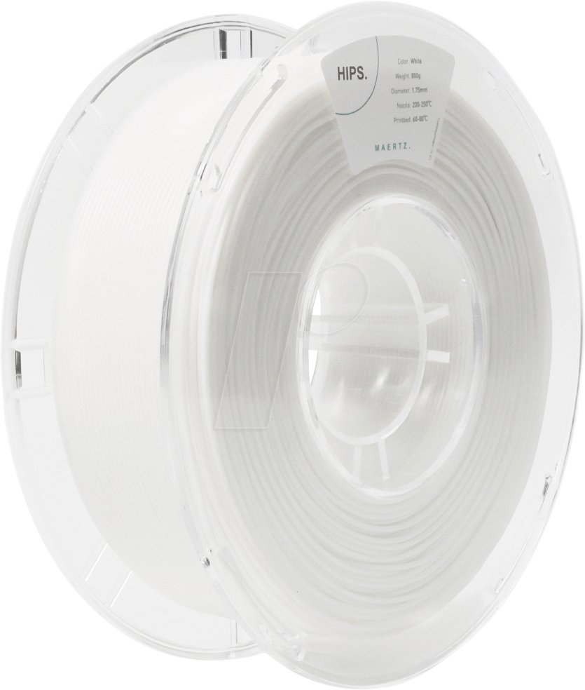 MAERTZ – HIPS Filament Weiß – 1,75 mm – 800 g