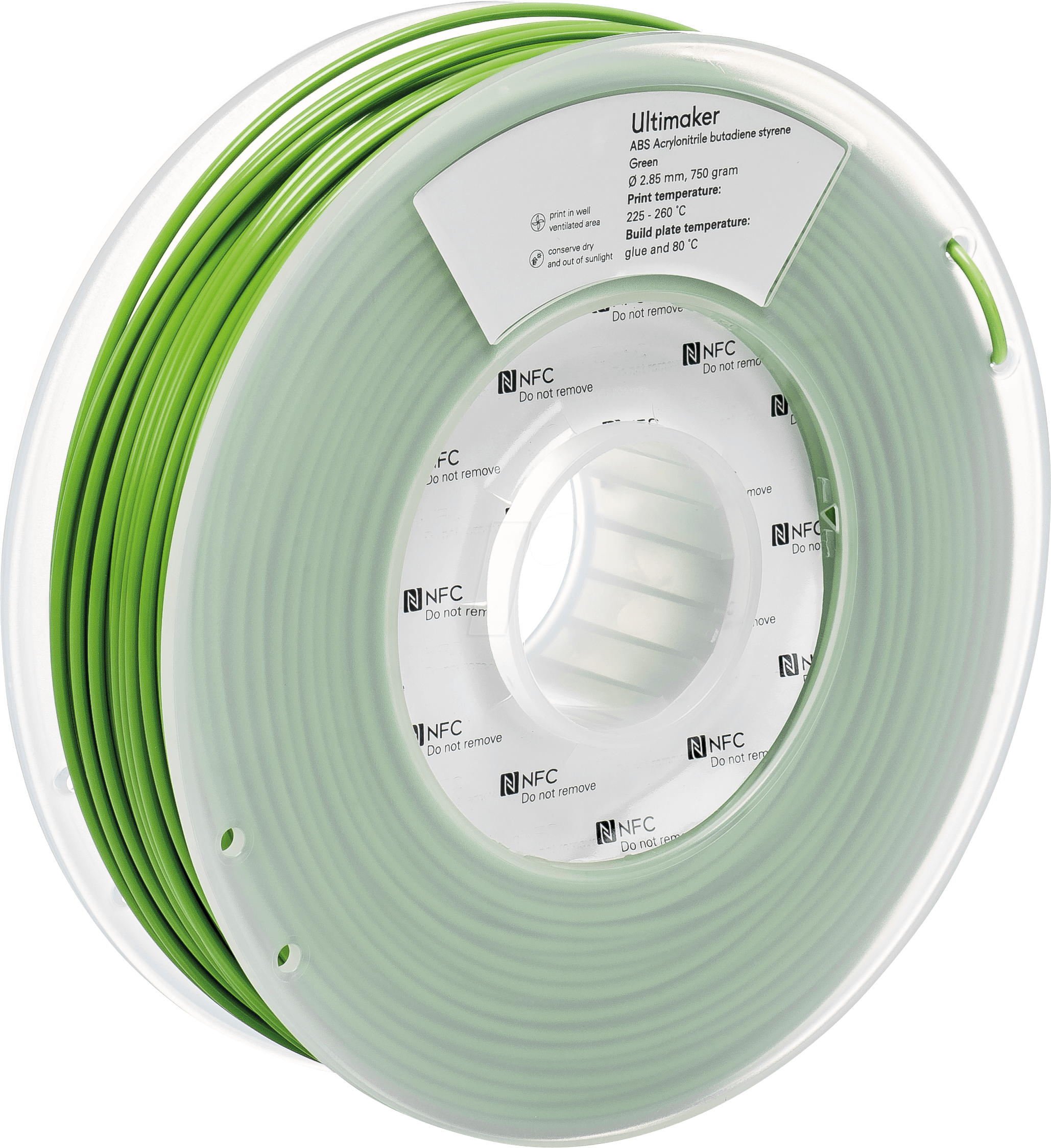 Ultimaker – ABS Filament grün – 2.85 mm – 750 g
