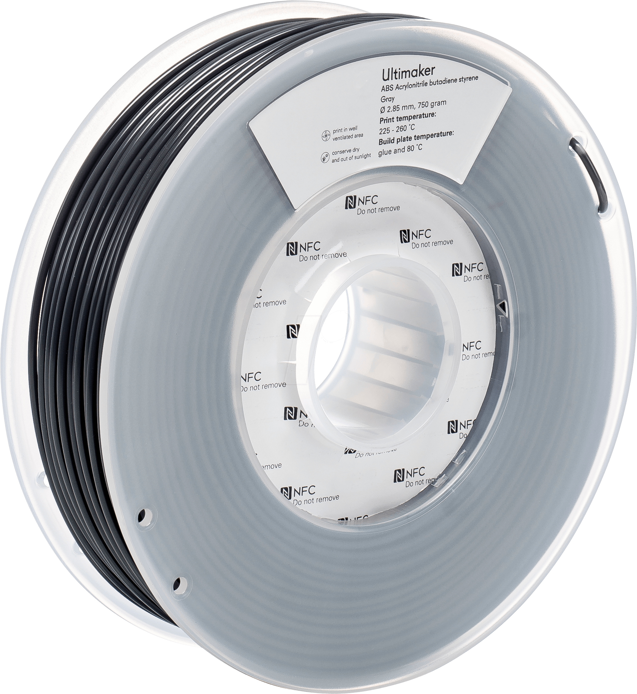 Ultimaker – ABS Filament Grau – 2,85 mm – 0.75 kg