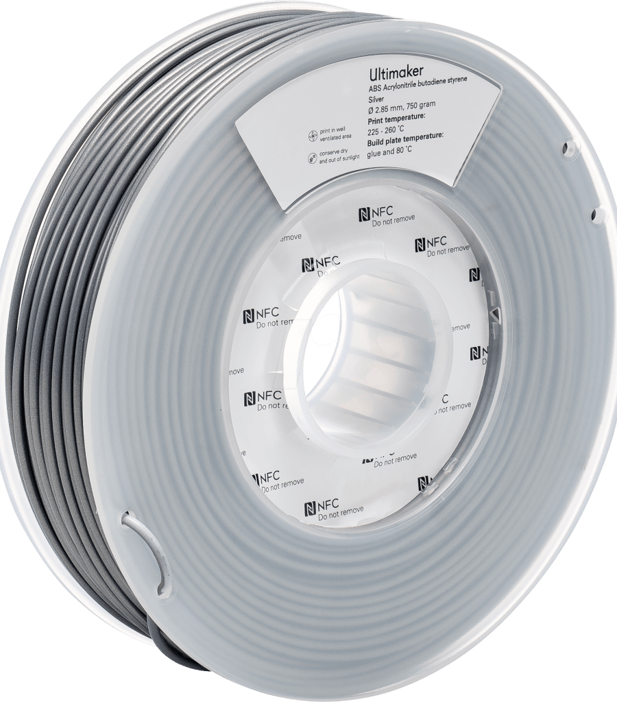 ULTIMAKER – ABS Filament Silber – 2.85 mm – 750 g