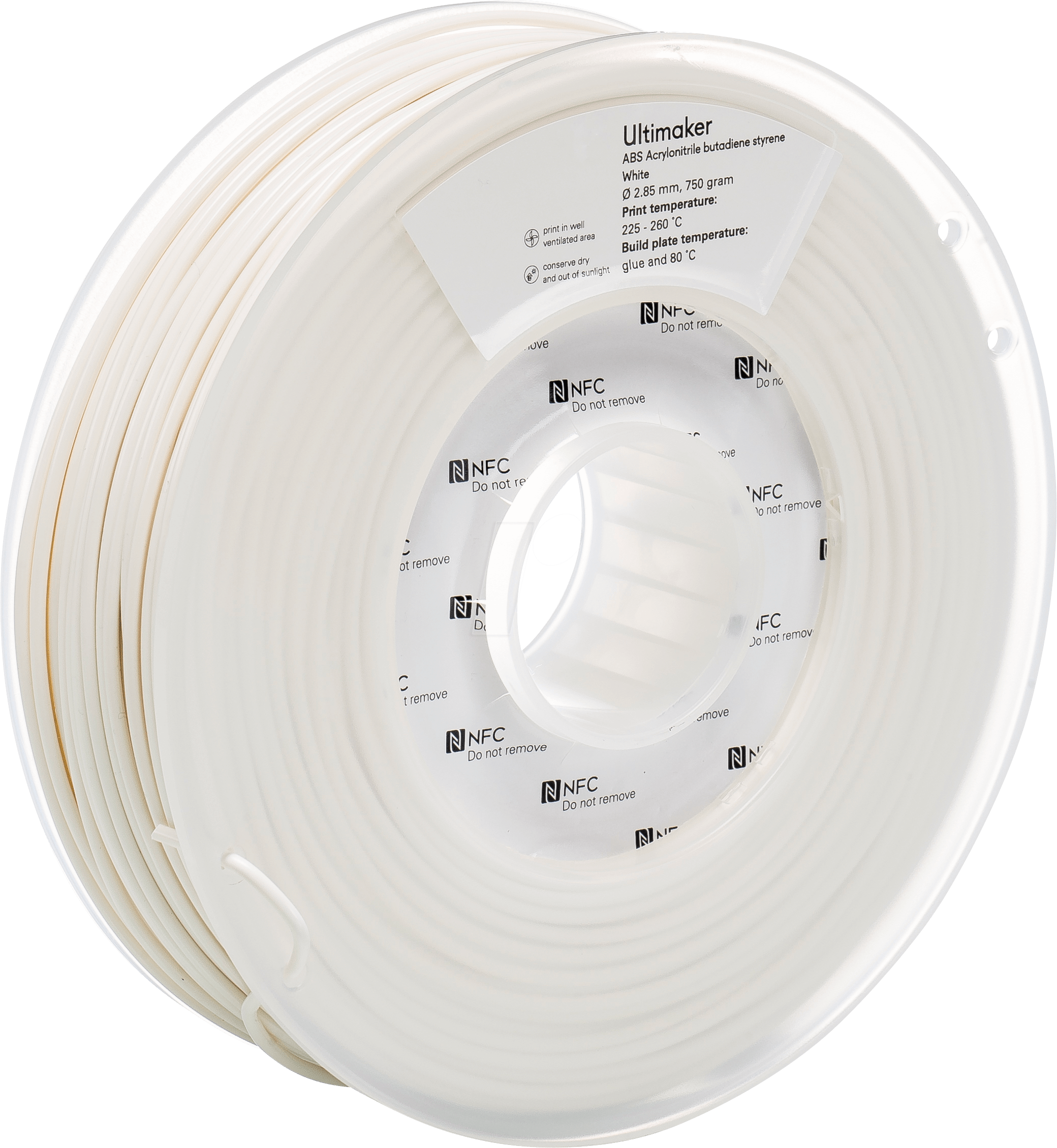ULTIMAKER – ABS Filament Weiß – 2,85 mm – 750 g