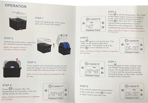 Comgrow 3D Drucker Filament Trockner Box