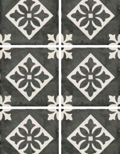 Equipe Art Nouveau Padua Black 20×20 Equipe Art Nouveau Padua Black 20×20