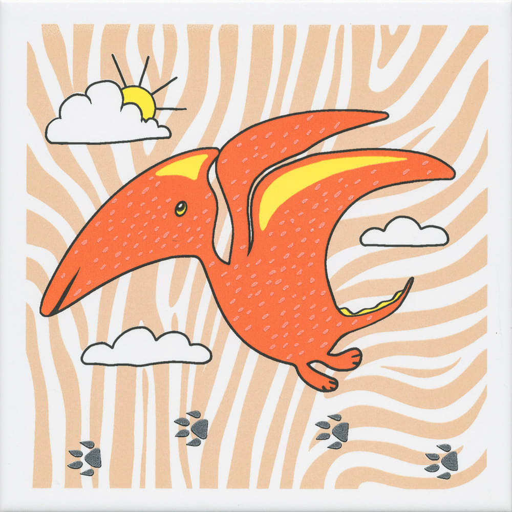 Декор настенный Kerama Marazzi Динозаврики 4 Матовый 20х20 Декор настенный Kerama Marazzi Динозаврики 4 Матовый 20х20