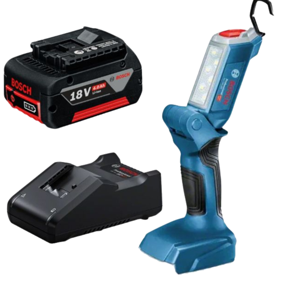 Bosch – Professional Cordless Jobsite Light with (4.0Ah) Battery and Charger