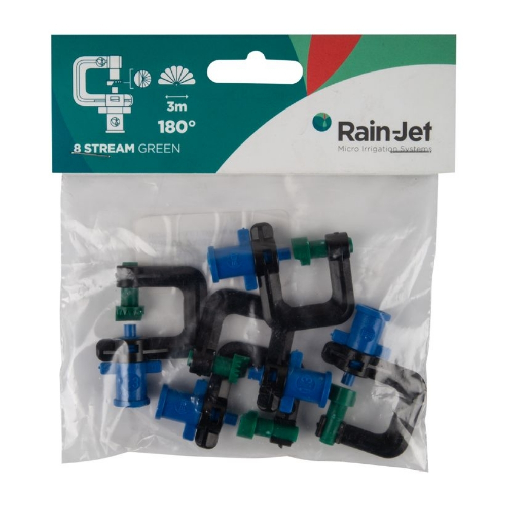 Micro Rainjet – Head 8 Stream – Pack of 5 (Green)