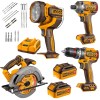 Ingco – Impact Drill, Impact Driver, Circular Saw & Work Lamp Combo – 20V Ingco – Impact Drill, Impact Driver, Circular Saw & Work Lamp Combo – 20V
