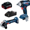 Bosch – Cordless Impact Wrench, Angle Grinder with 5Ah Battery & Charger Bosch – Cordless Impact Wrench, Angle Grinder with 5Ah Battery & Charger