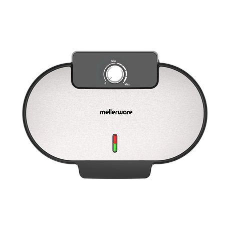 Mellerware Waffle Maker Dual Non-Stick Black 33.6 x 18.2cm 1400W