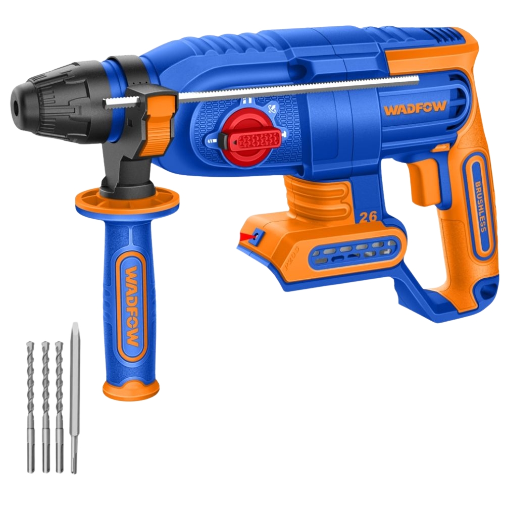 Wadfow – Cordless Brushless SDS Rotary Hammer Drill with Bits – Tool Only