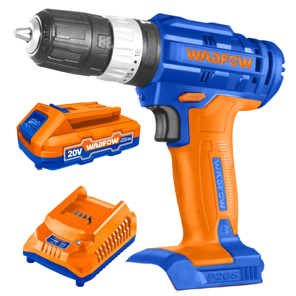 Wadfow – Cordless Impact Drill Kit (20V) with Battery (1.5Ah) and Charger