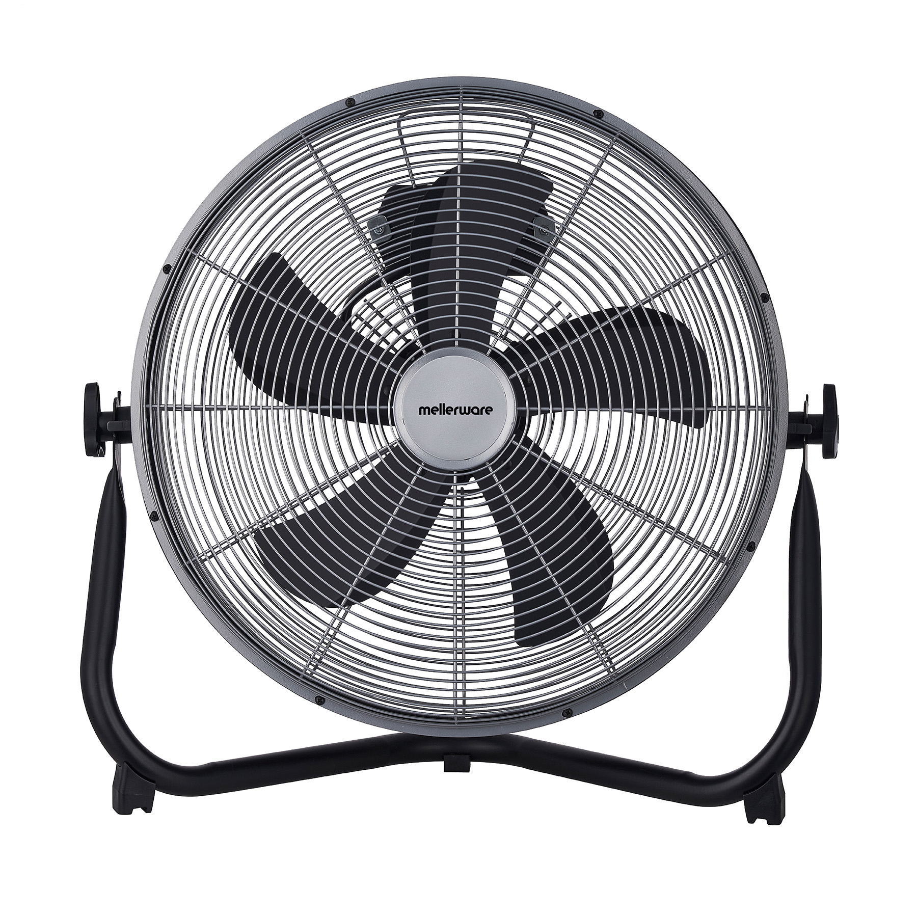 Mellerware Fan 3 Speed Floor Fan Metal Black 45cm 65W “Velocity 18”