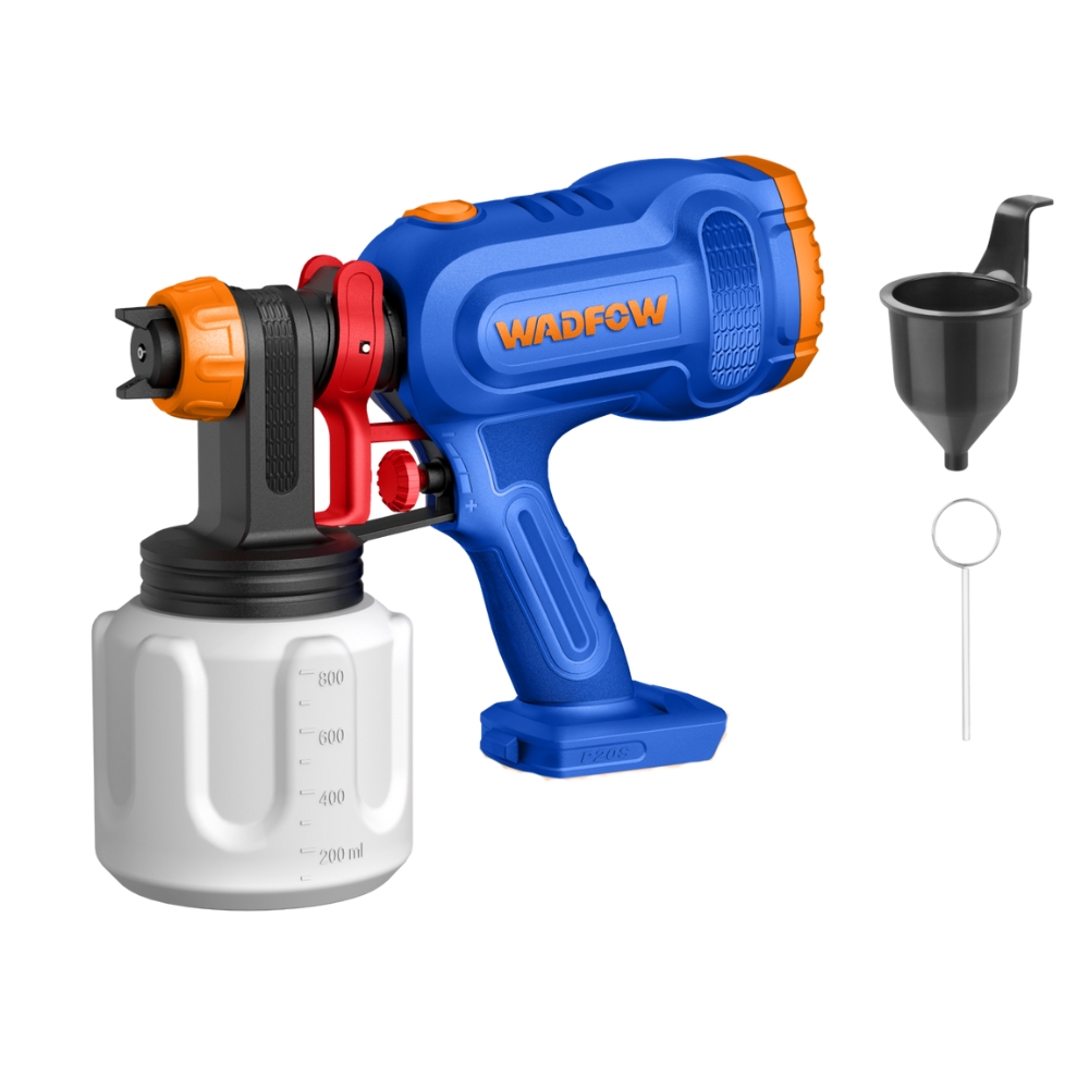 Wadfow – Cordless Spray Gun (20V ) – High Flow with 800ml Container