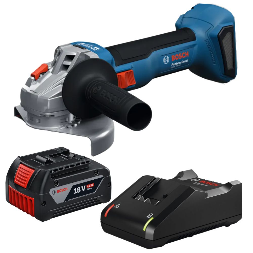 Bosch – Professional Cordless Angle Grinder with 4.0Ah Battery & Charger