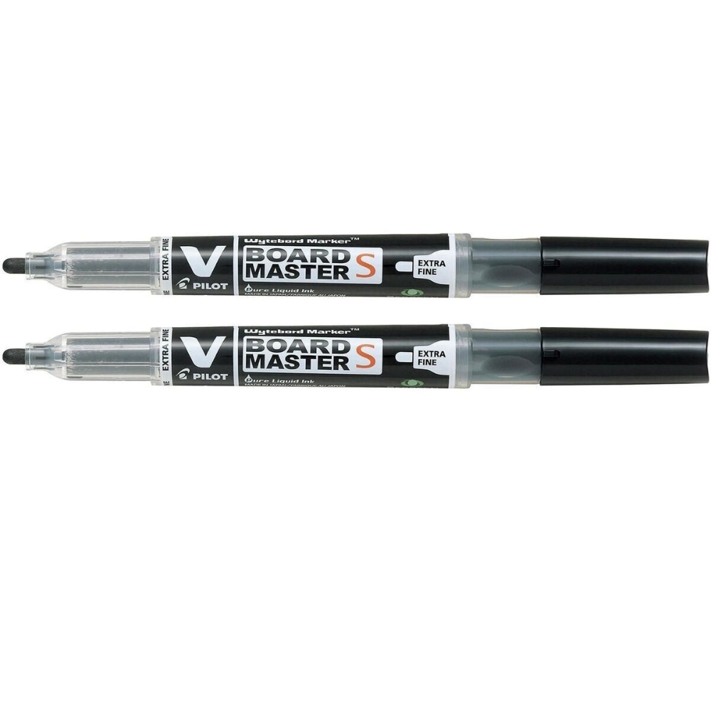 Pilot – V Board Masters Fine Slim Whiteboard Markers – Pack of 2 – Black
