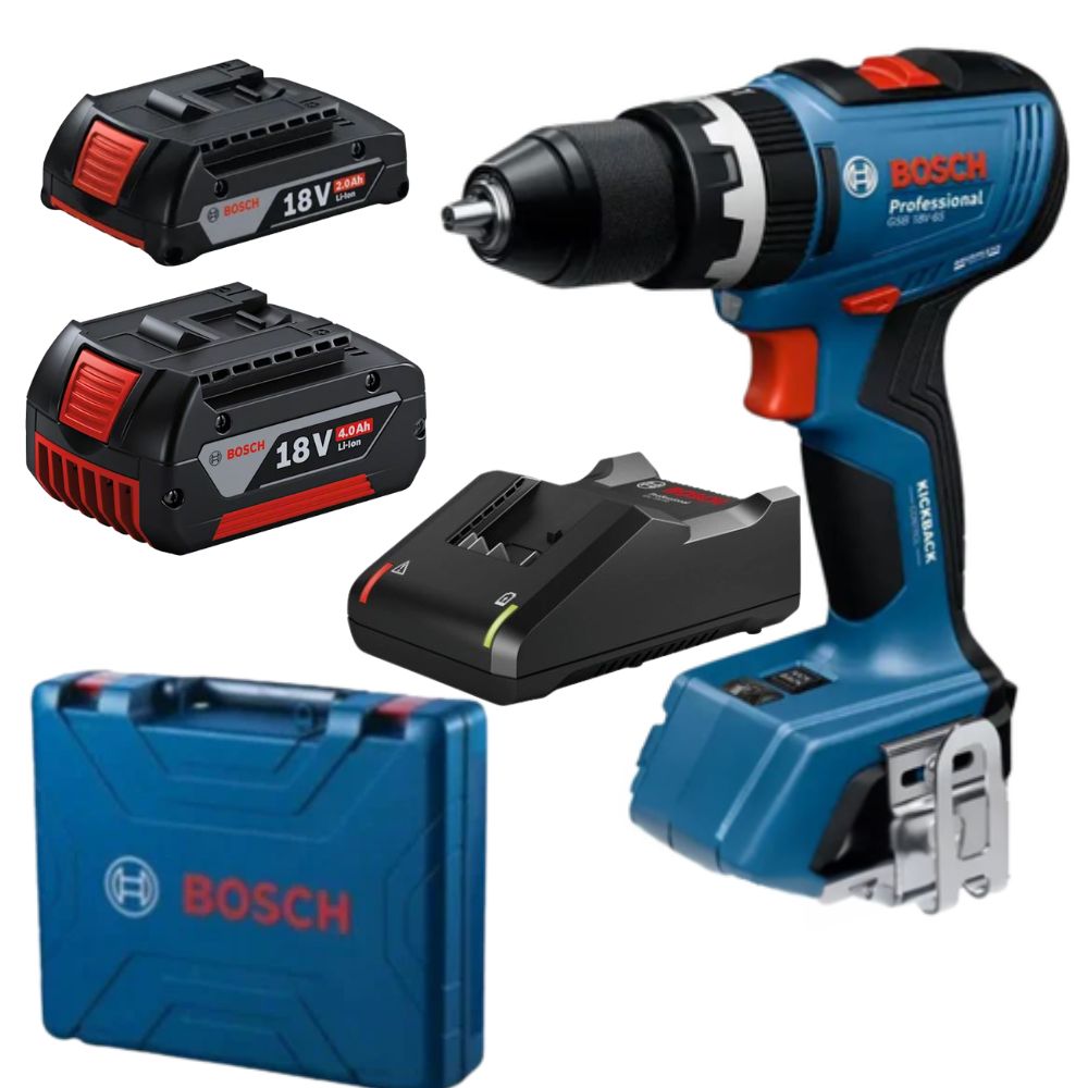 Bosch – Cordless Impact Drill with 1 x 2.0Ah, 1 x 4.0Ah Battery & Charger