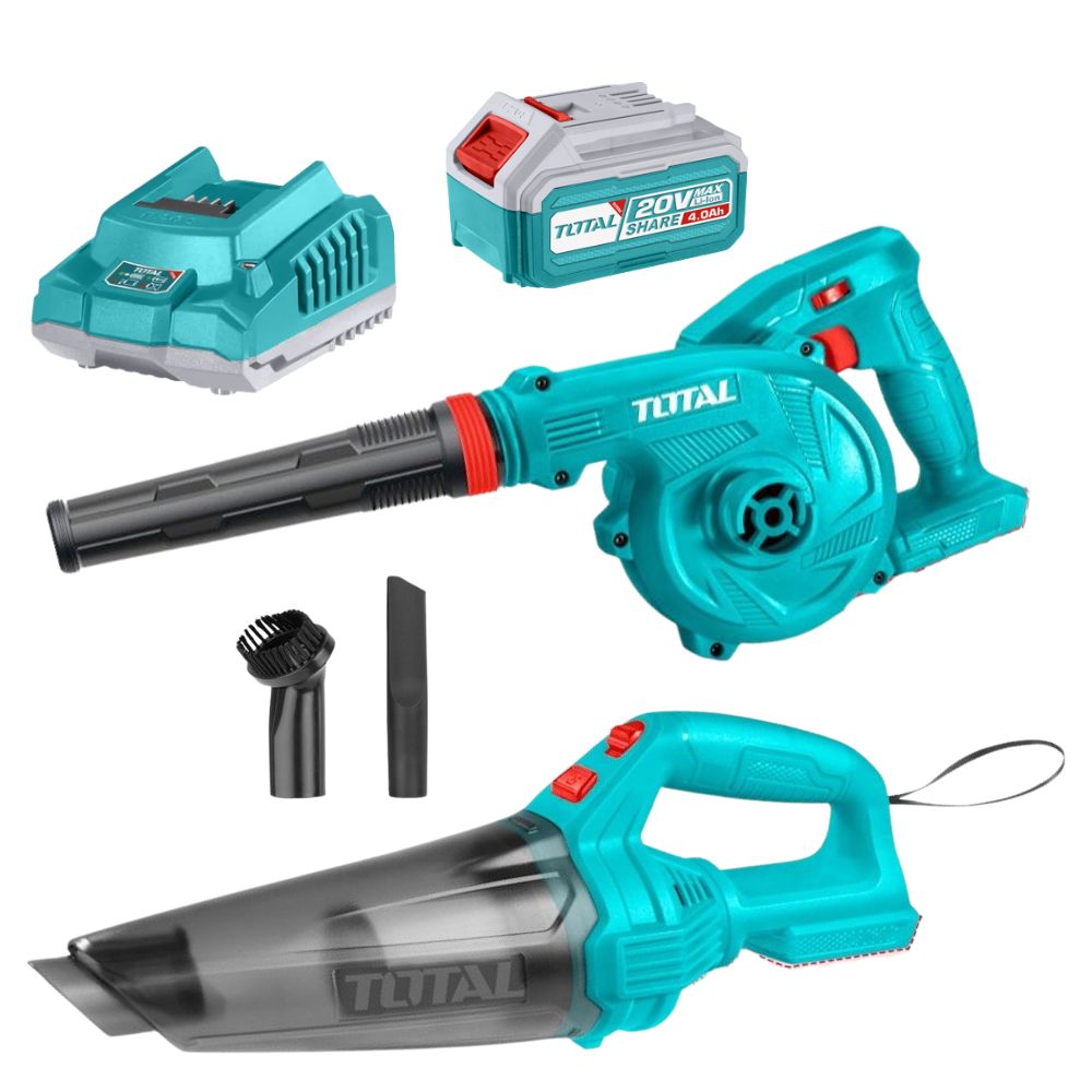 Total Tools – Cordless Vacuum Cleaner & Blower with 4.0Ah Battery & Charger