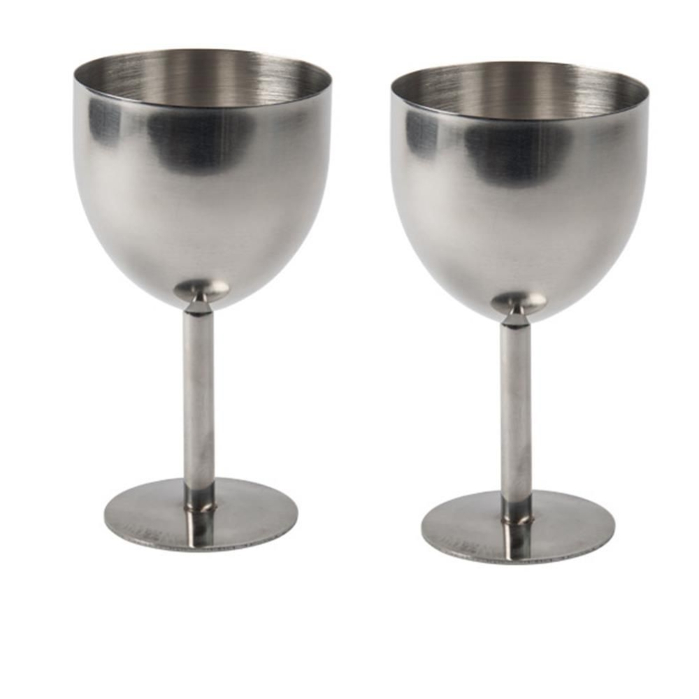 Stainless Steel Wine Glass (260ml) – Pack of 2