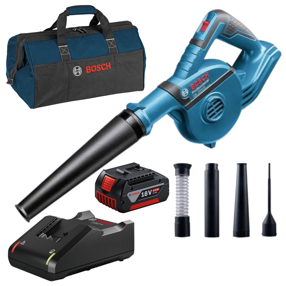 Bosch – Cordless Blower (GBL 18V-120) with 4.0h Battery, Charger & Tool Bag