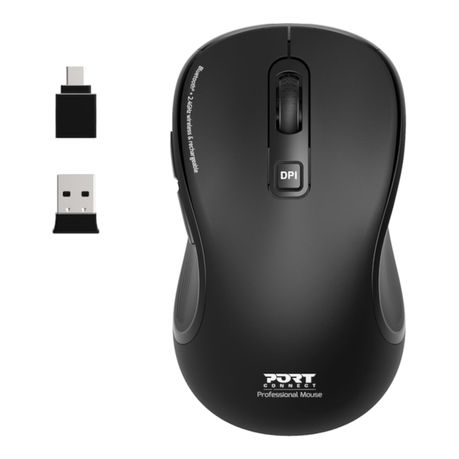 Port Connect Wireless Mouse Essential Bluetooth Rechargeable