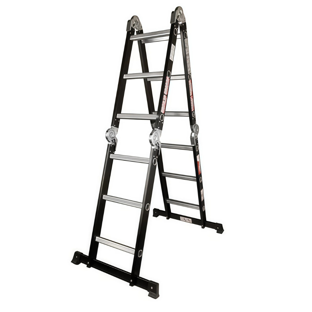 Tradequip – Multi-Function 3.1m Folding Ladder – 120kg – Black