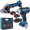 Bosch – Cordless Impact Wrench, Angle Grinder with 2x4A Batteries & Charger Bosch – Cordless Impact Wrench, Angle Grinder with 2x4A Batteries & Charger