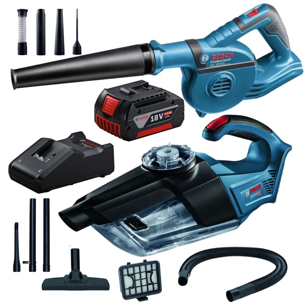 Bosch – Cordless Vacuum Cleaner Blower with 4.0Ah Battery & Charger