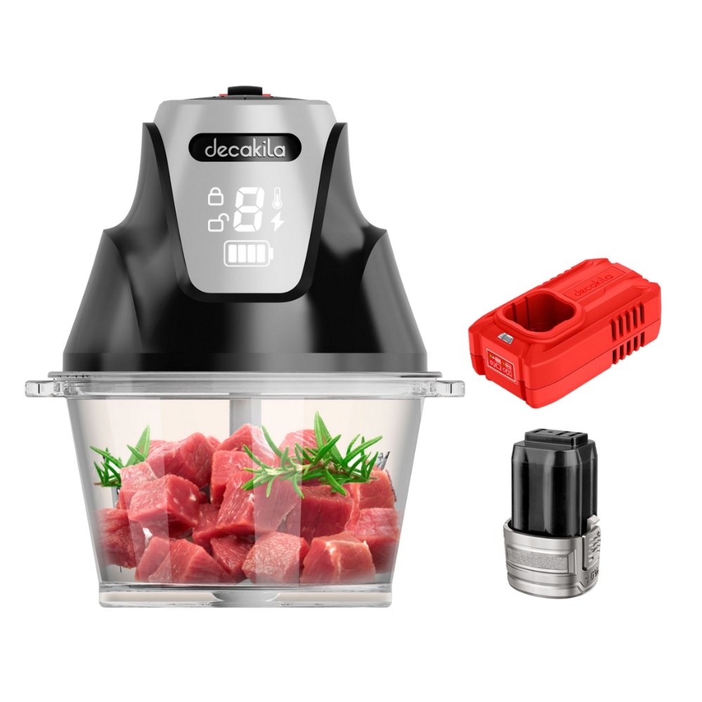 Decakila – Cordless Chopper with 2L Bowl incl 2.0Ah Battery & Charger Kit