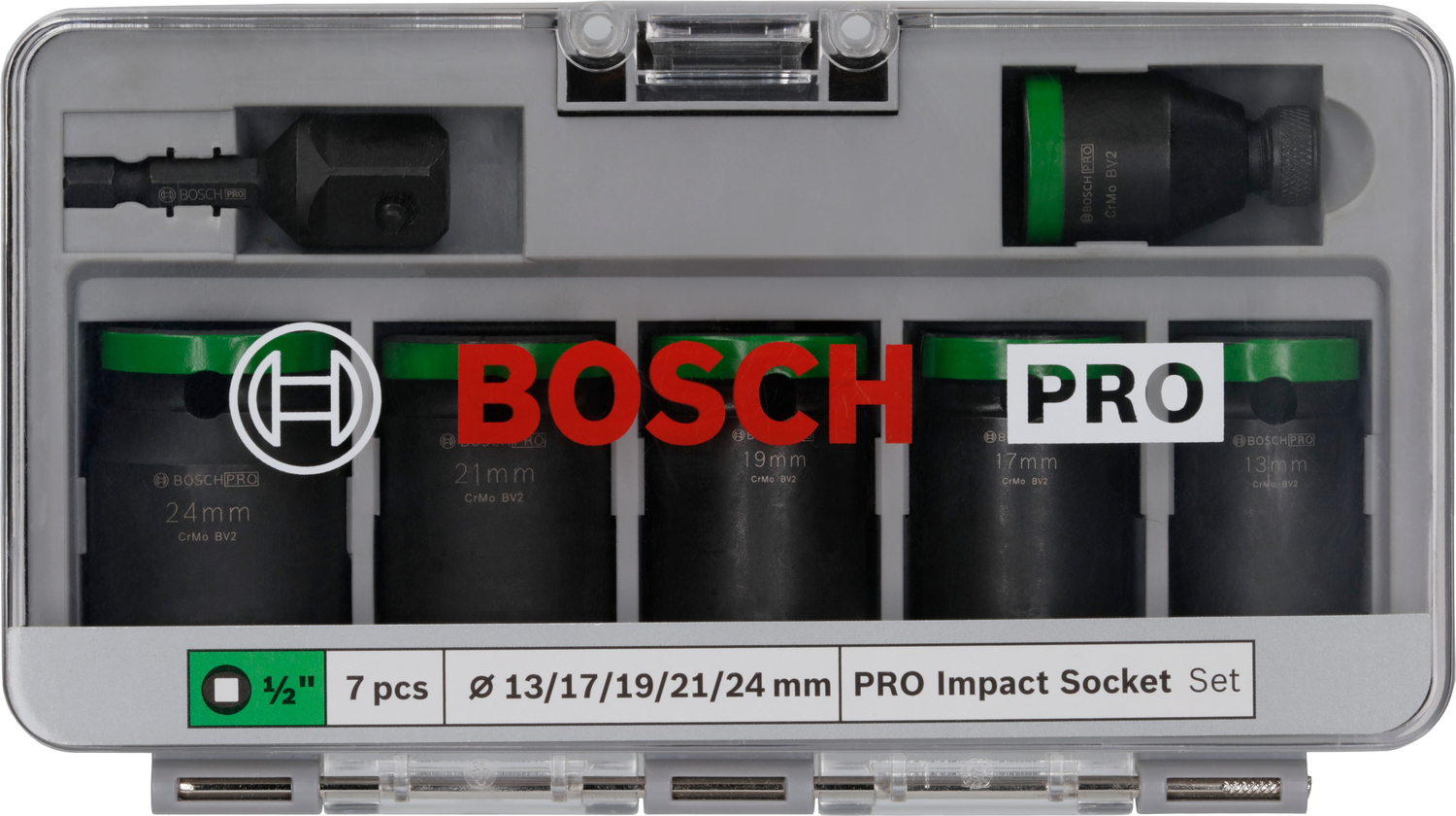 BOSCH – PRO IMPACT SOCKET SET | 1/2\” STANDARD 7PIECE