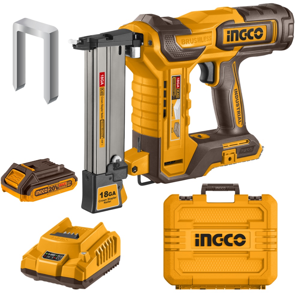 20V PS+ C/L CRWN STAPLER 5.7X40MM+ACC BMC KIT 1BAT