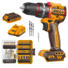 Ingco – Cordless Impact Drill 66Nm, 2Ah Battery, Charger & 49Pc Bit Set Ingco – Cordless Impact Drill 66Nm, 2Ah Battery, Charger & 49Pc Bit Set