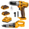 Ingco – Cordless Impact Drill Vacuum Cleaner with 2x2Ah Batteries & Charger Ingco – Cordless Impact Drill Vacuum Cleaner with 2x2Ah Batteries & Charger