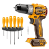 Ingco – Cordless Brushless Drill (60Nm) with 6 Piece Screwdriver Set Ingco – Cordless Brushless Drill (60Nm) with 6 Piece Screwdriver Set