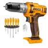 Ingco – Cordless Impact Drill (Unit Only) with 6 Piece Screwdriver Set Ingco – Cordless Impact Drill (Unit Only) with 6 Piece Screwdriver Set