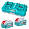 Total Tools – Dual 8Ah Fast Charger (4Ah +4Ah) with 2 x 6.0Ah Batteries Total Tools – Dual 8Ah Fast Charger (4Ah +4Ah) with 2 x 6.0Ah Batteries