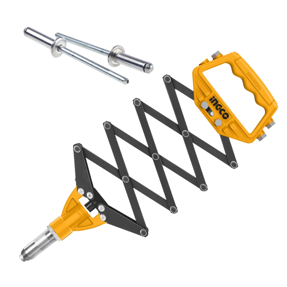 Ingco – Folding Hand Riveter (815mm) with 200 Pce Assorted Rivets