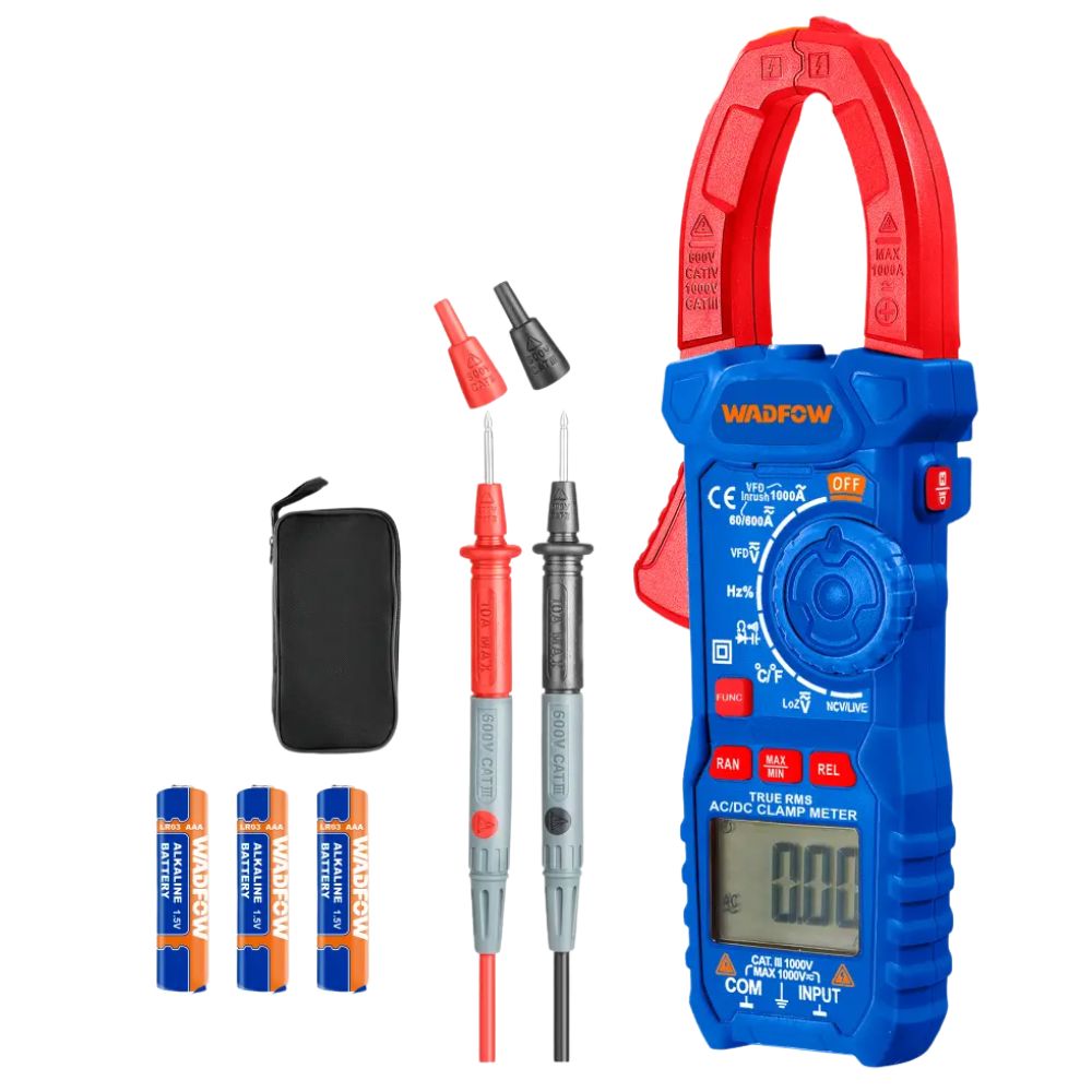 Wadfow – Digital LCD (DC/AC) Clamp Meter – 6000 Counts -WDM65085