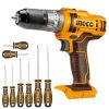 Ingco – Cordless Impact Drill (20V) and Screwdriver Set – 8Pieces Ingco – Cordless Impact Drill (20V) and Screwdriver Set – 8Pieces