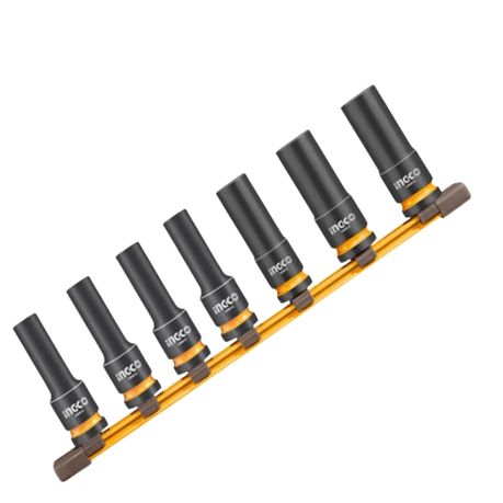 Ingco – Drive Deep Impact Socket Set (1/2 ) – Cr-Mo Heavy Duty – 7-Pieces