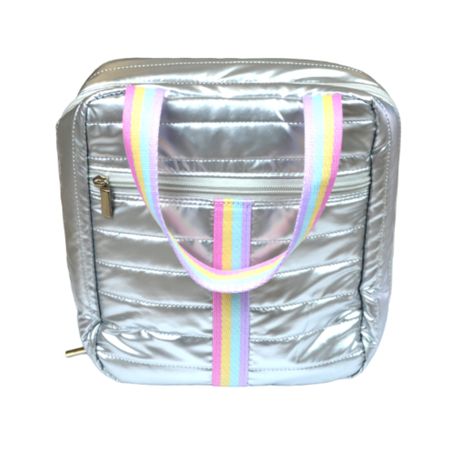 Colour Me – Lunch Bag with Silver Rainbow Handles