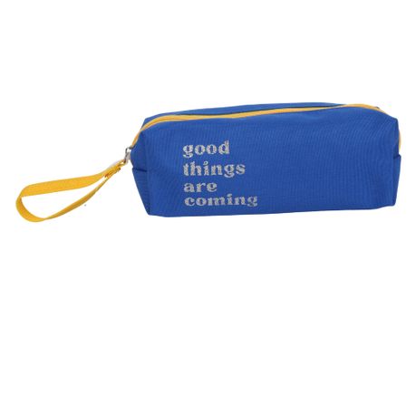 Colour Me – Pencil Bag – Quotes Tube Shape 21cm (Blue)