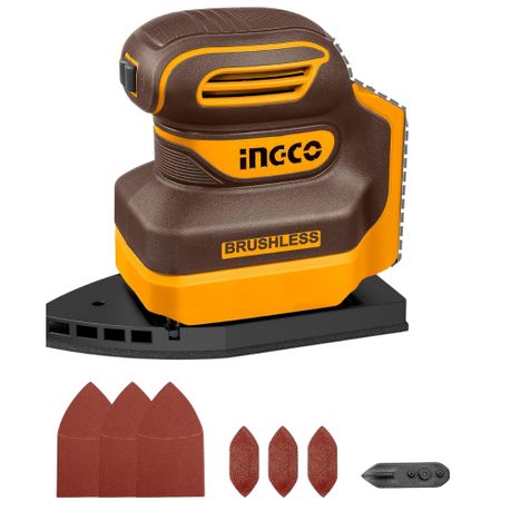 Ingco – Cordless Detail Sander – Brushless Palm Sander – (Tool Only)
