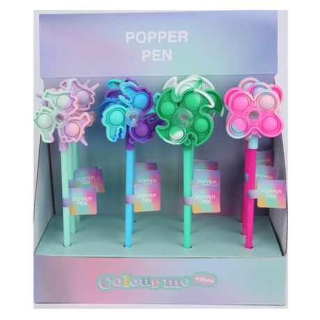 Colour Me – Novelty Push Pop Spinner Pen – Assorted (12’s Display)